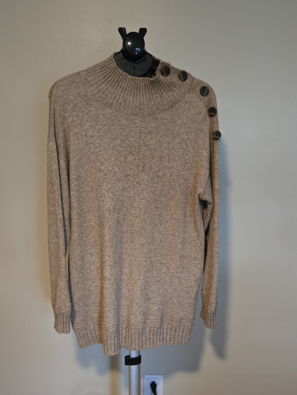 Anthropologie Women's Turtleneck Sweater in Beige